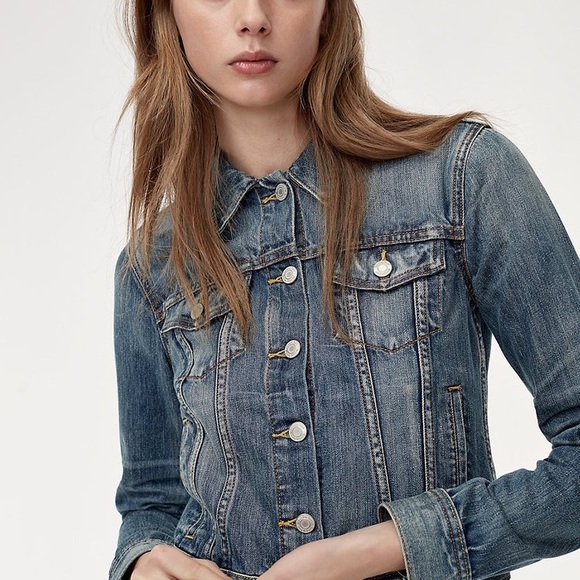 Aritzia Talula Black Cropped Edo Jean Jacket - Picture 7 of 11